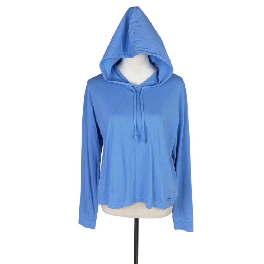 Life Is Good Womens Cornflower Blue Solid Crusher Boxy Hoodie Athleisure